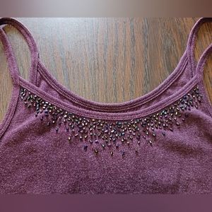 Mossimo Supply Tank w/seeded purple beads, Size M